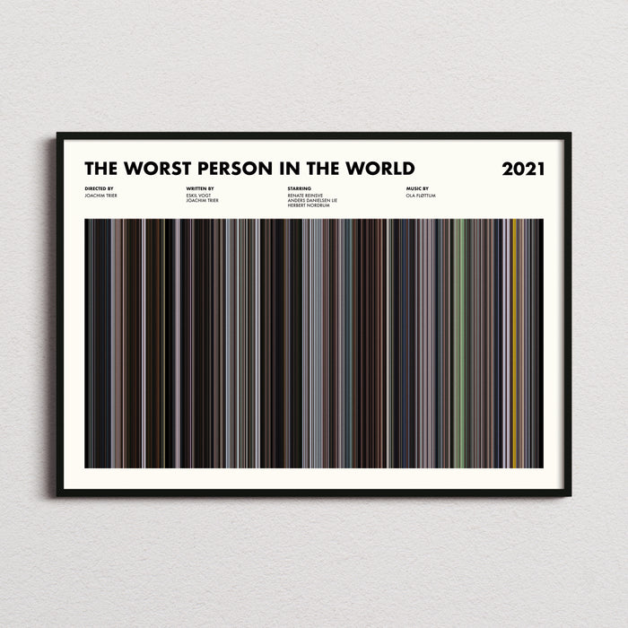 The Worst Person in the World Movie Barcode Poster