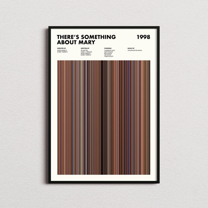 There's Something About Mary Movie Barcode Poster