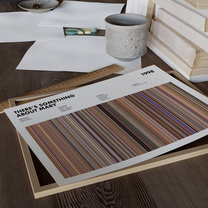 There's Something About Mary Movie Barcode Poster