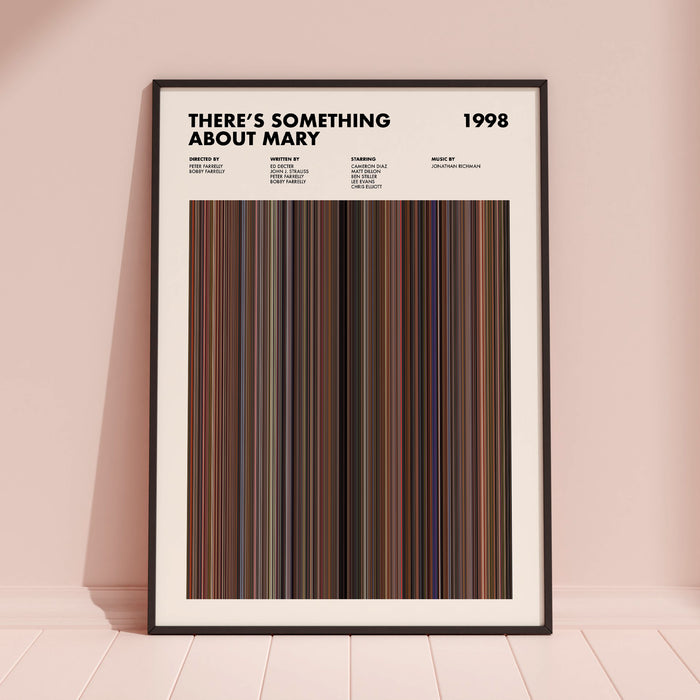 There's Something About Mary Movie Barcode Poster