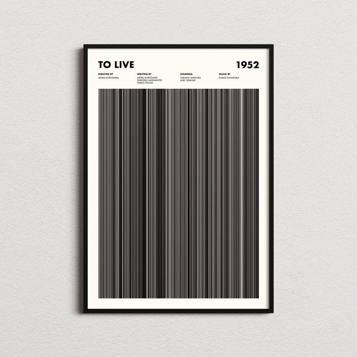 To Live Movie Barcode Poster