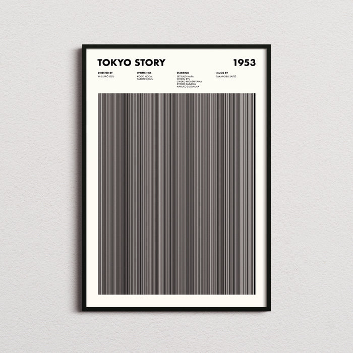 Tokyo Story Movie Barcode Poster