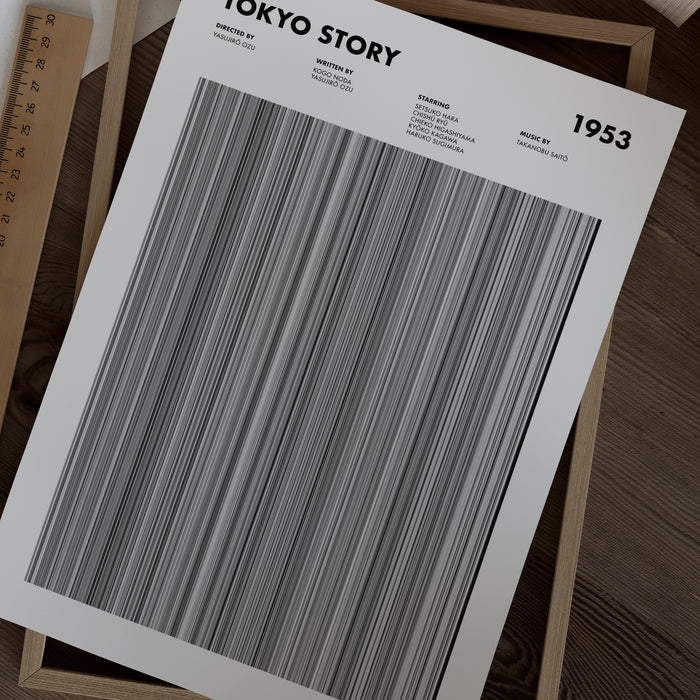 Tokyo Story Movie Barcode Poster