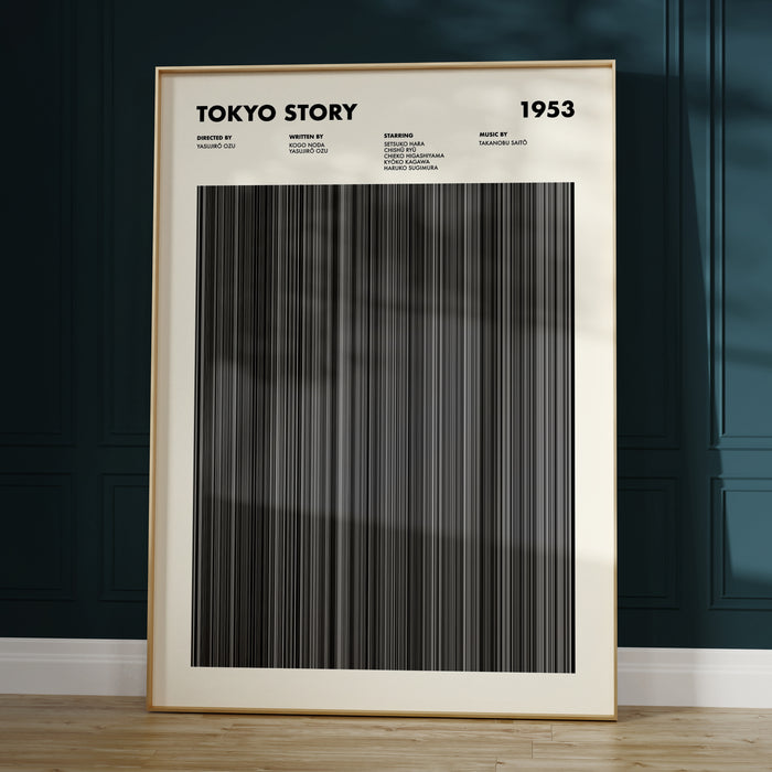 Tokyo Story Movie Barcode Poster