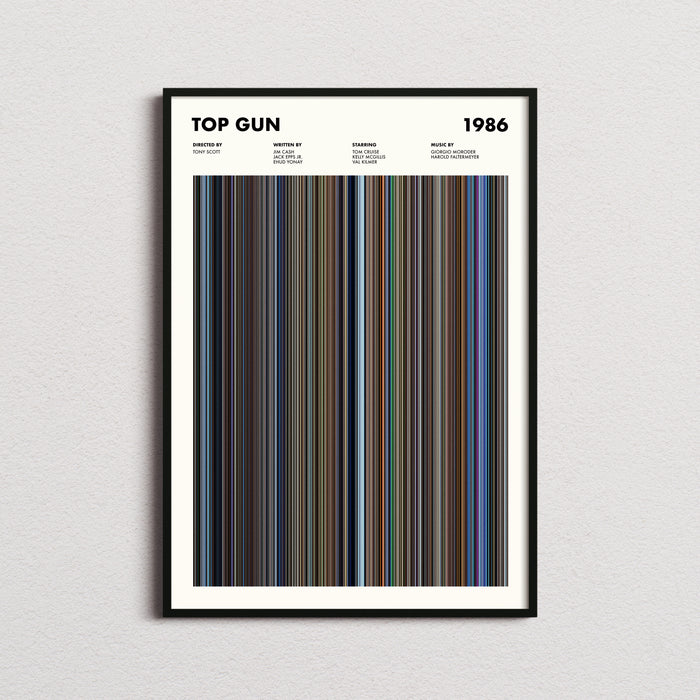 Top Gun Movie Barcode Poster