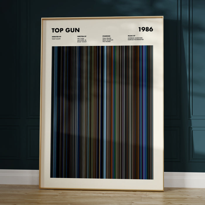 Top Gun Movie Barcode Poster