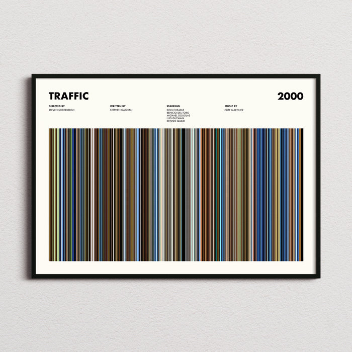 Traffic Movie Barcode Poster