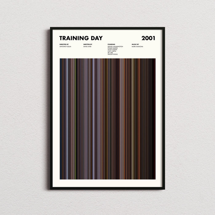 Training Day Movie Barcode Poster