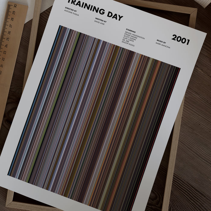 Training Day Movie Barcode Poster