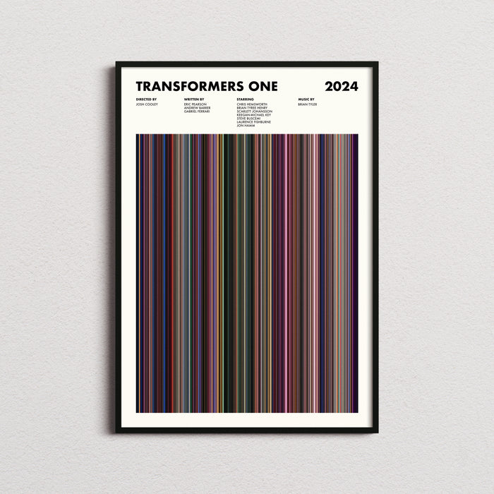 Transformers One Movie Barcode Poster