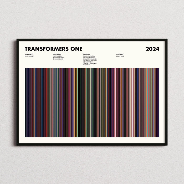 Transformers One Movie Barcode Poster