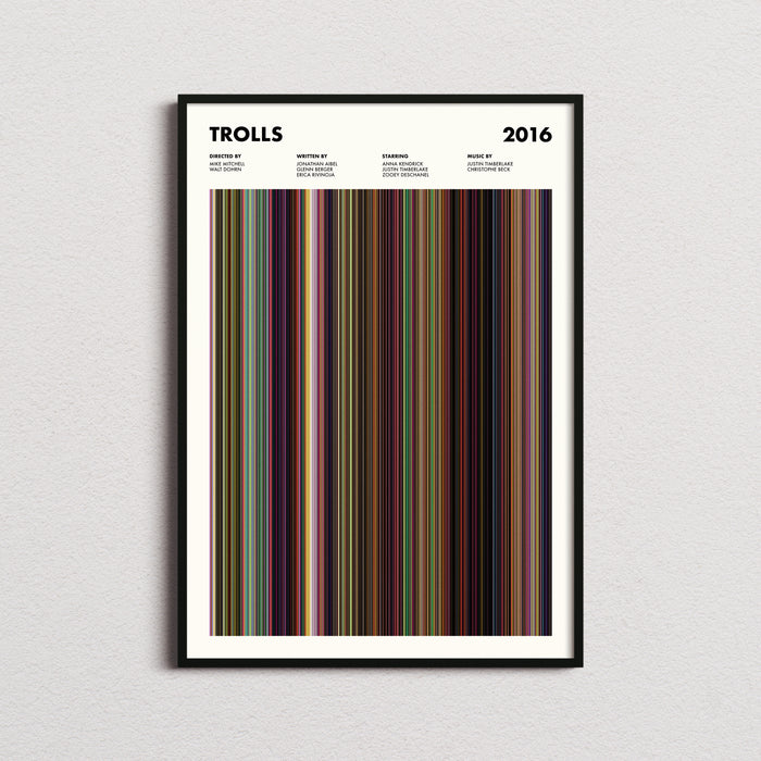 Trolls Movie Barcode Poster
