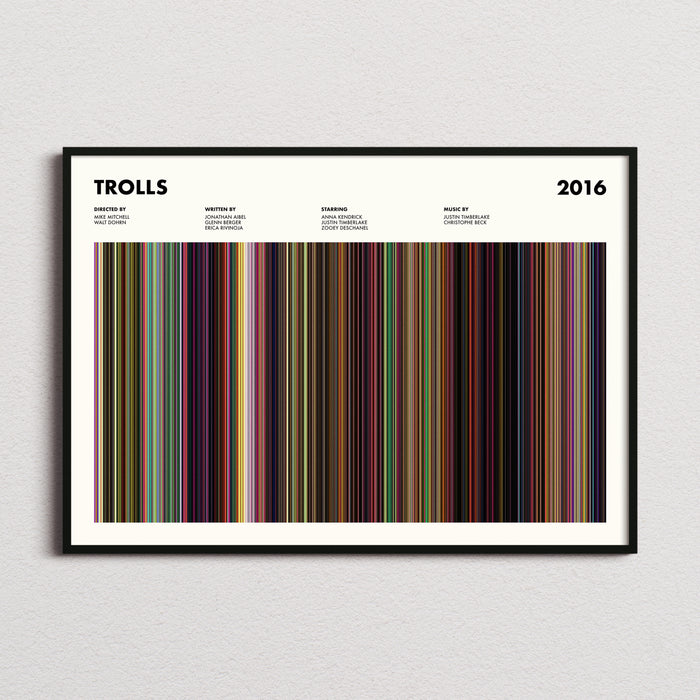 Trolls Movie Barcode Poster