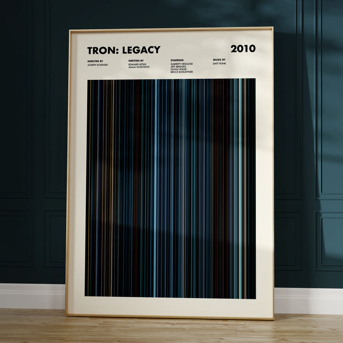Tron Legacy Movie Barcode Poster