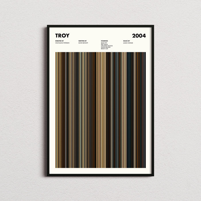 Troy Movie Barcode Poster