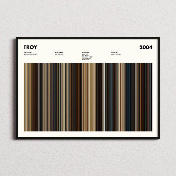 Troy Movie Barcode Poster