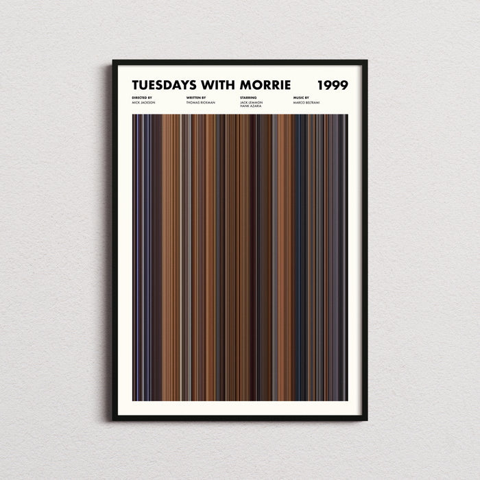 Tuesdays With Morrie Movie Barcode Poster