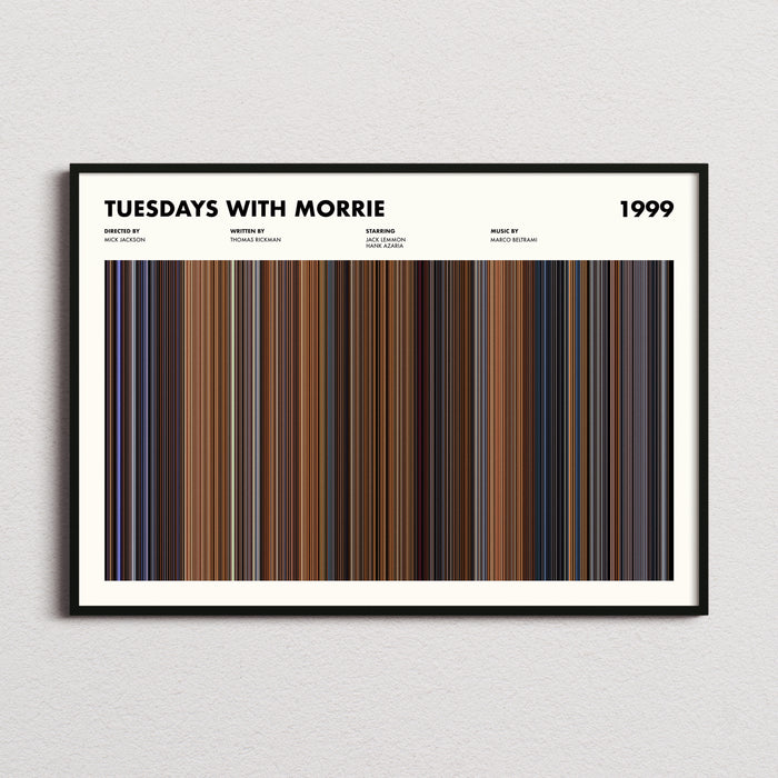 Tuesdays With Morrie Movie Barcode Poster