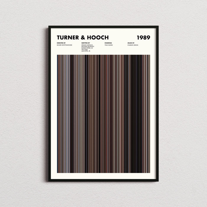 Turner and Hooch Movie Barcode Poster