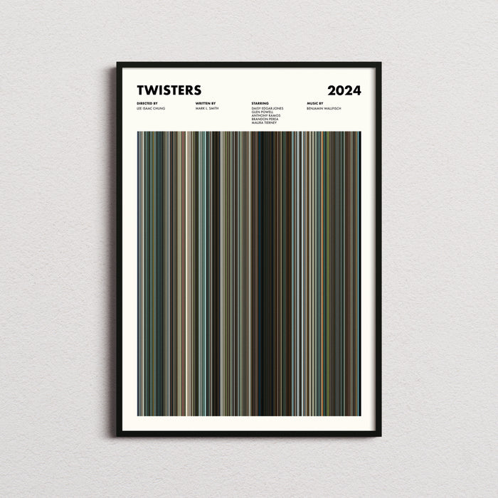 Twisters Movie Barcode Poster