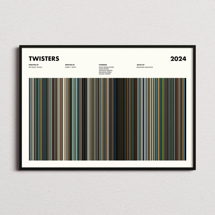 Twisters Movie Barcode Poster