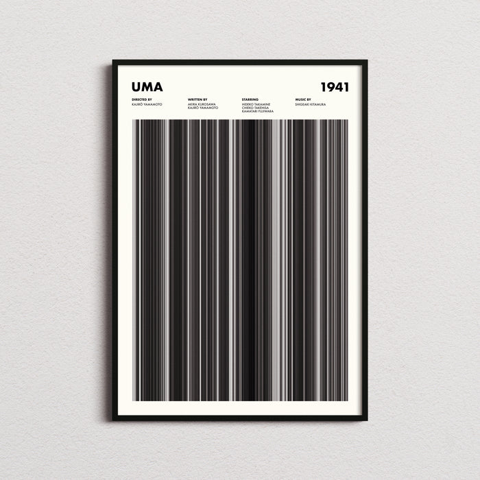 Uma Movie Barcode Poster