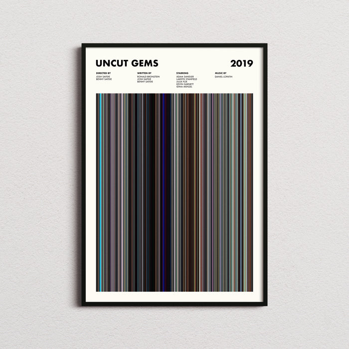 Uncut Gems Movie Barcode Poster