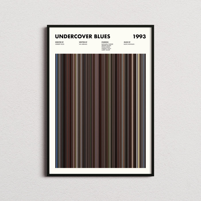 Undercover Blues Movie Barcode Poster