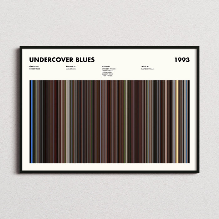 Undercover Blues Movie Barcode Poster
