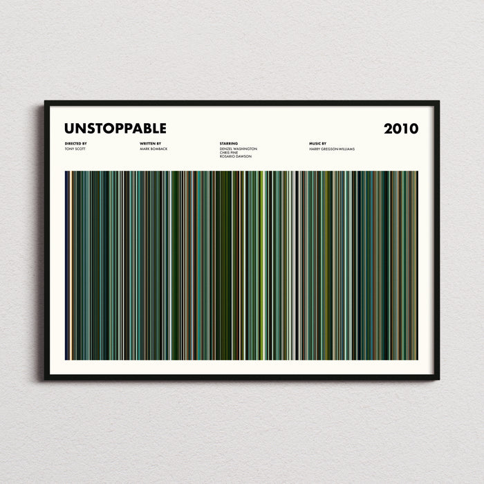 Unstoppable Movie Barcode Poster