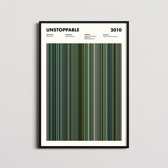 Unstoppable Movie Barcode Poster