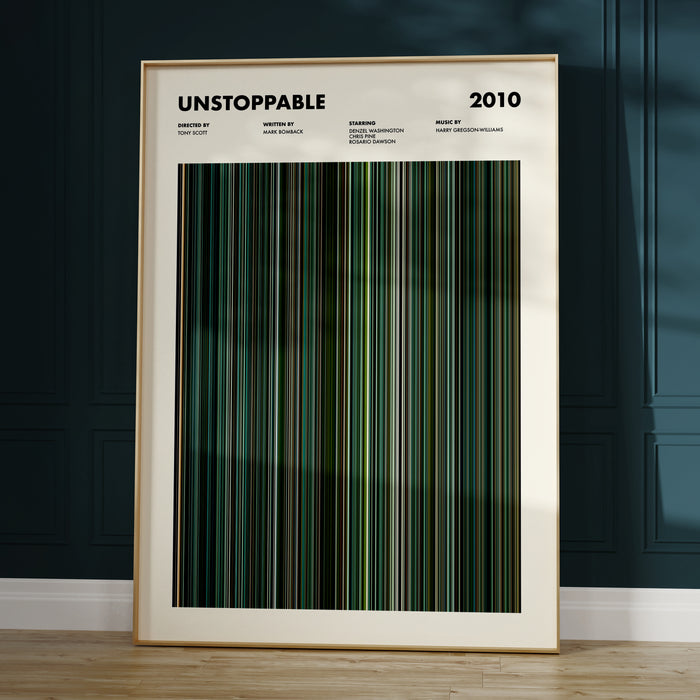 Unstoppable Movie Barcode Poster