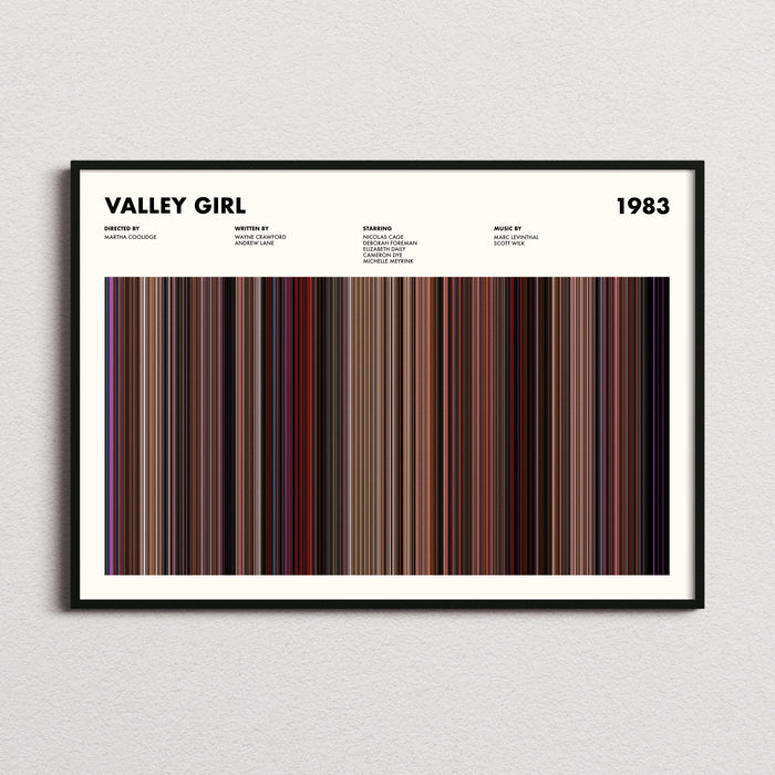 Valley Girl Movie Barcode Movie Barcode Poster