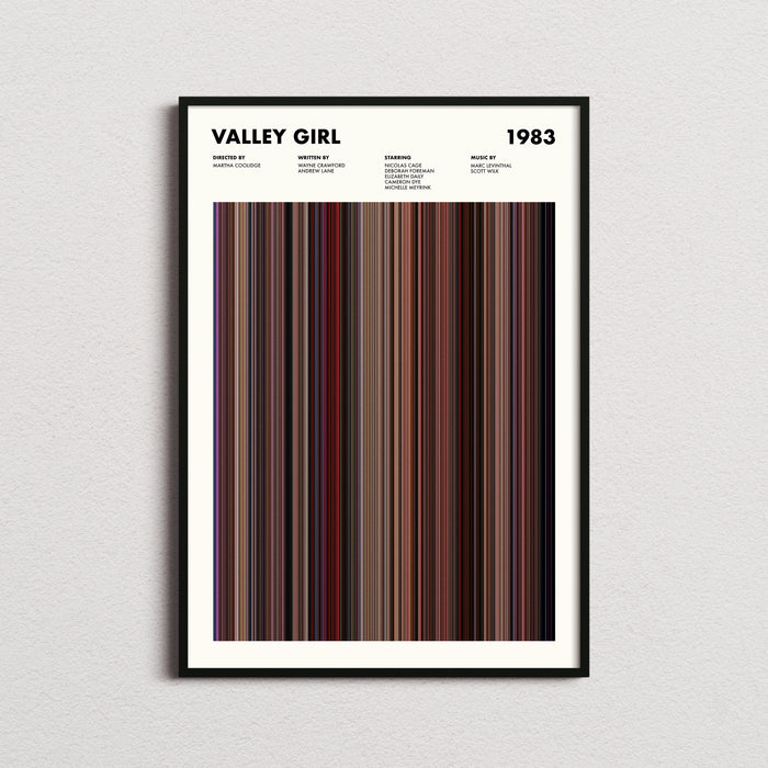 Valley Girl Movie Barcode Movie Barcode Poster