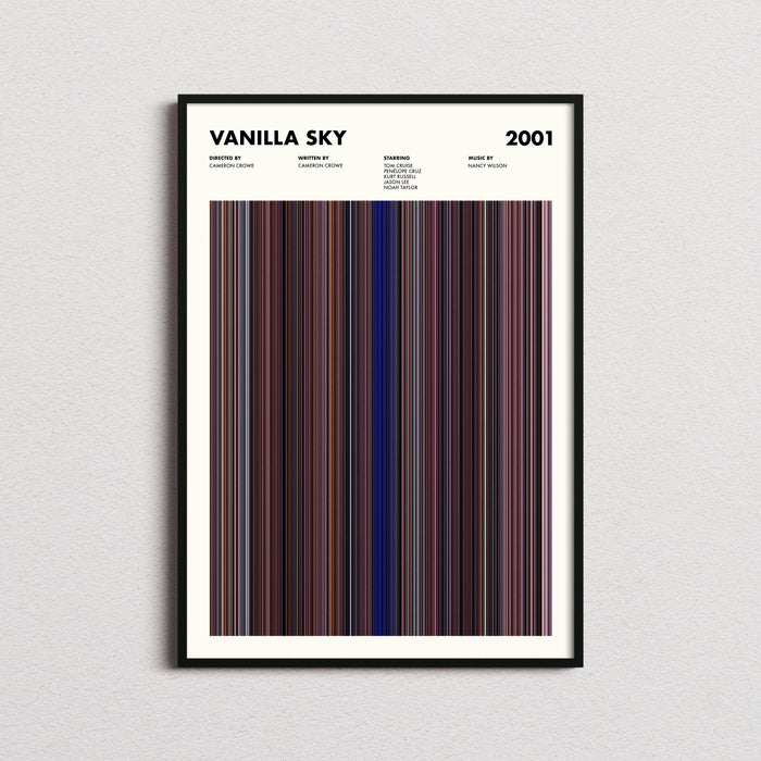 Vanilla Sky Movie Barcode Poster