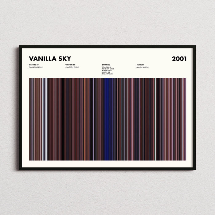Vanilla Sky Movie Barcode Poster