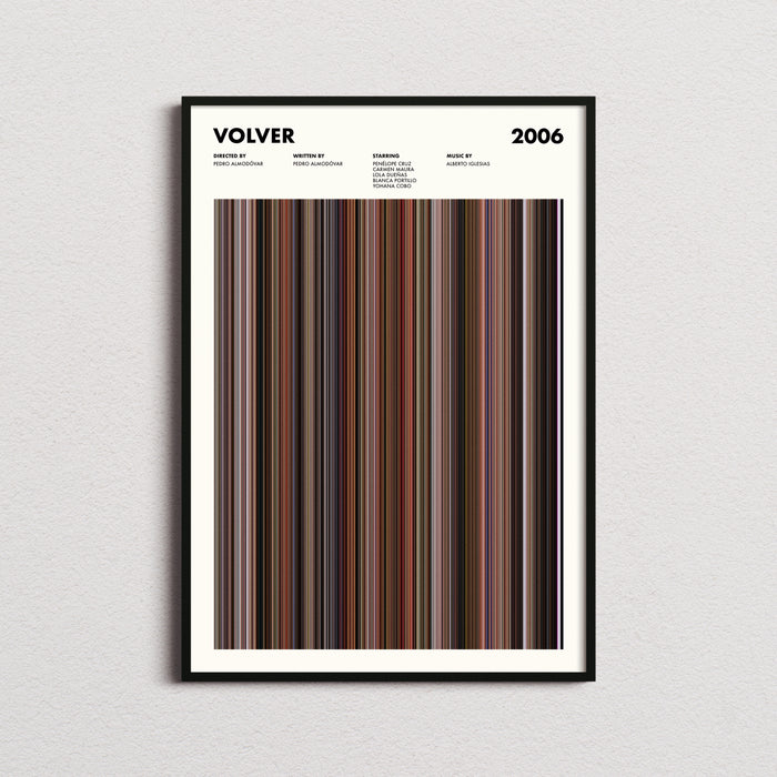 Volver Movie Barcode Poster