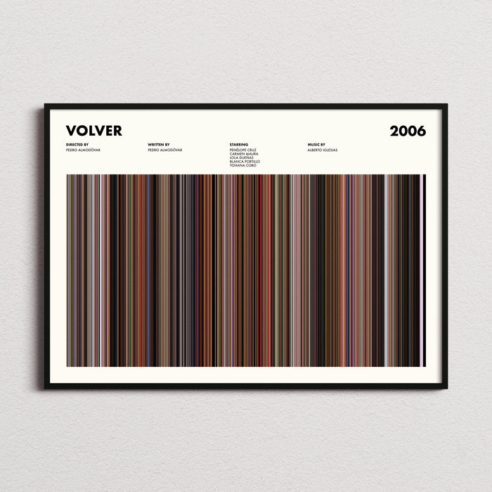 Volver Movie Barcode Poster