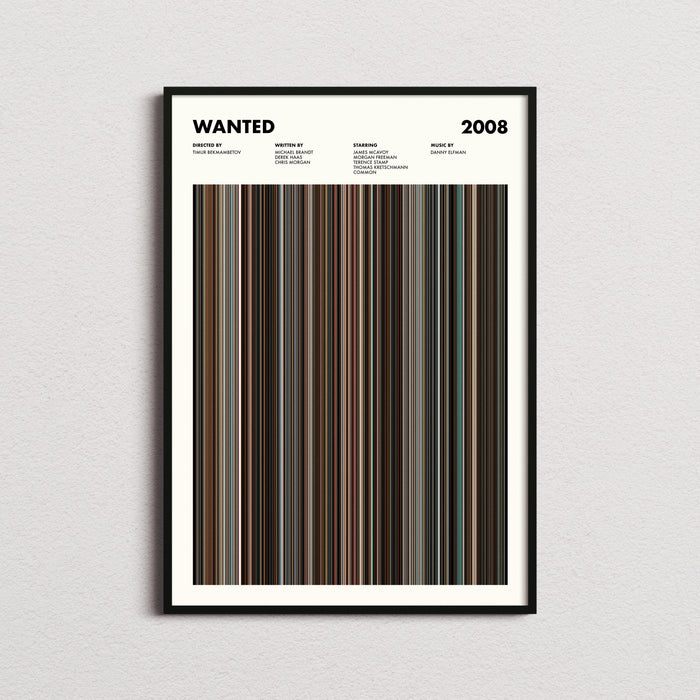 Wanted Movie Barcode Poster