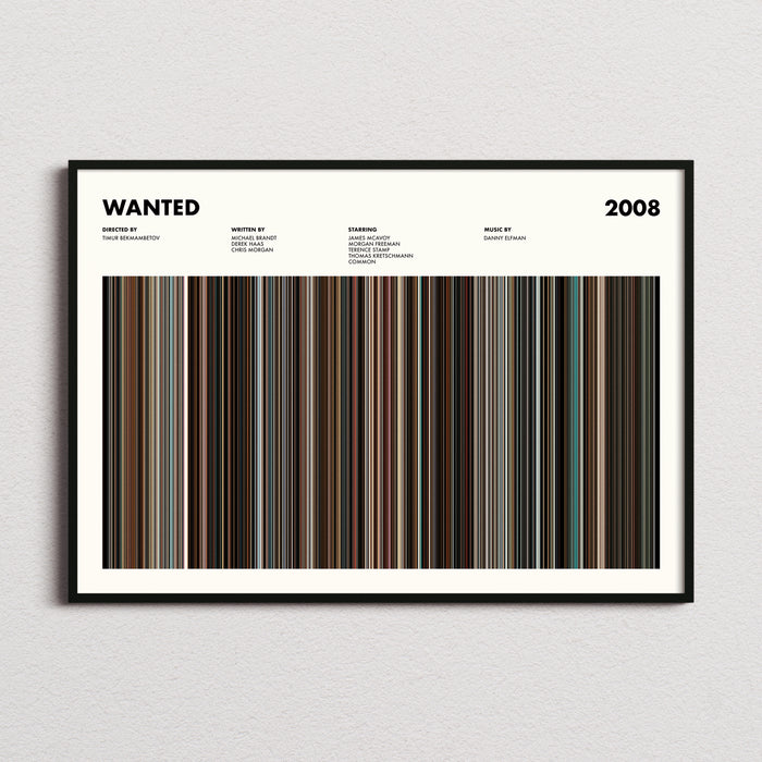 Wanted Movie Barcode Poster