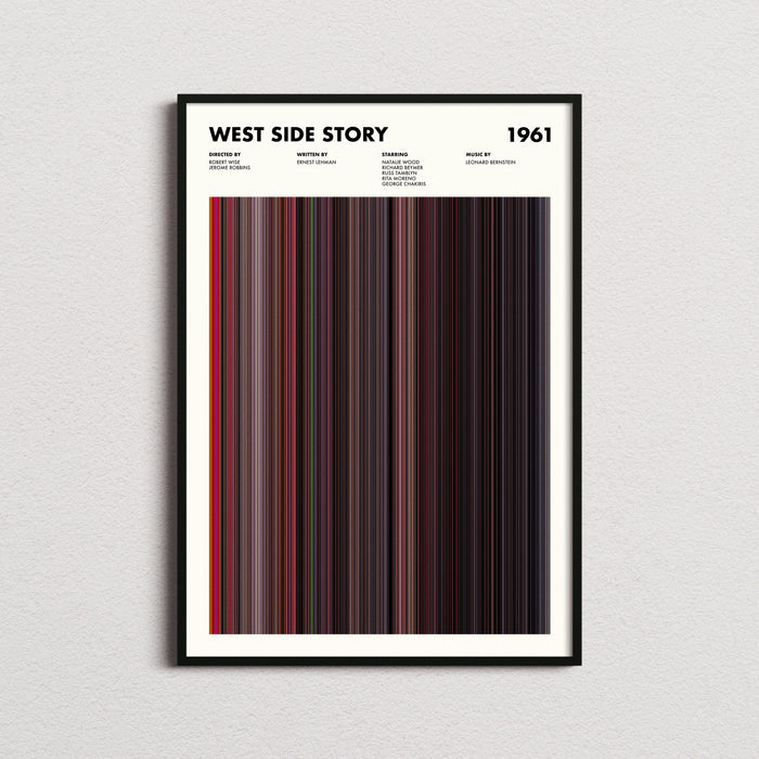 West Side Story 1961 Movie Barcode Poster