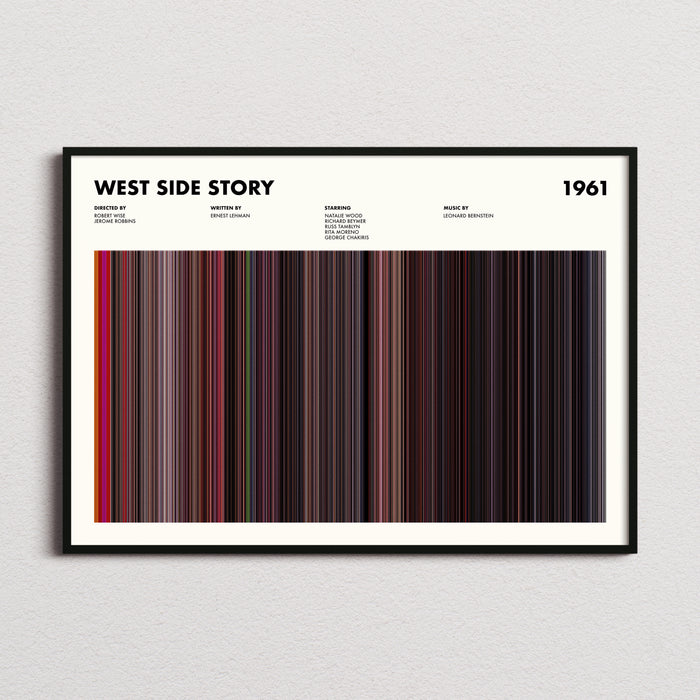 West Side Story 1961 Movie Barcode Poster
