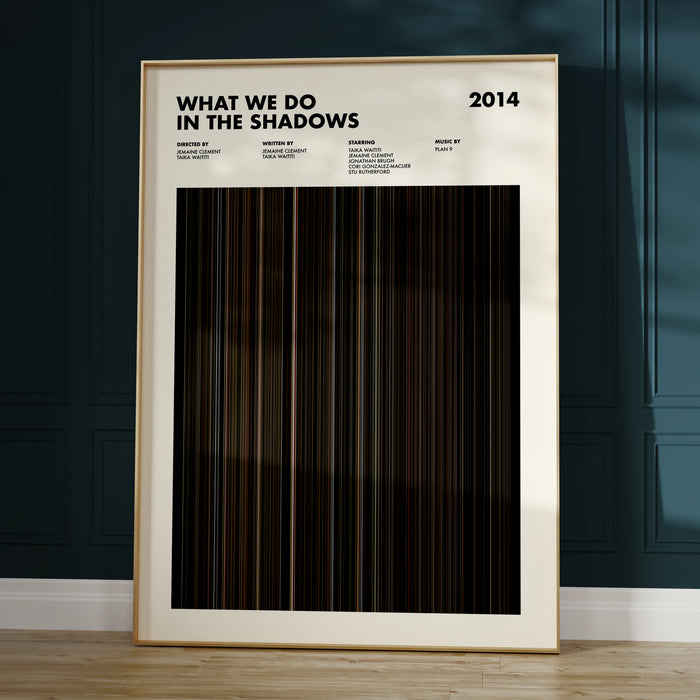 What We Do In The Shadows Movie Barcode Poster