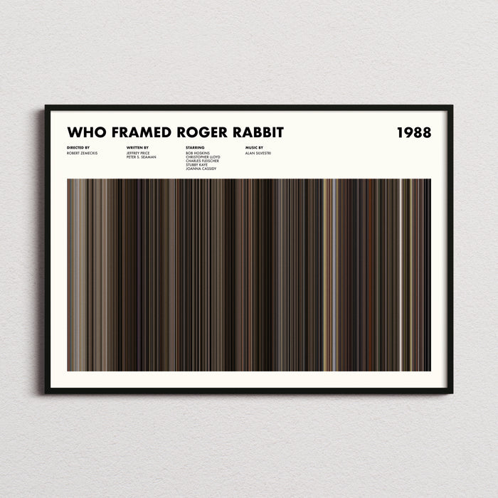 Who Framed Roger Rabbit Movie Barcode Poster