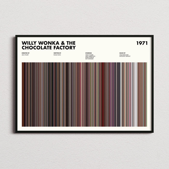 Willy Wonka & The Chocolate Factory Movie Barcode Poster