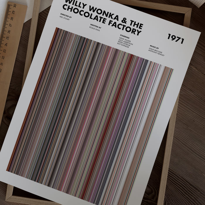 Willy Wonka & The Chocolate Factory Movie Barcode Poster