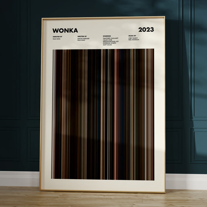 Wonka Movie Barcode Movie Barcode Poster