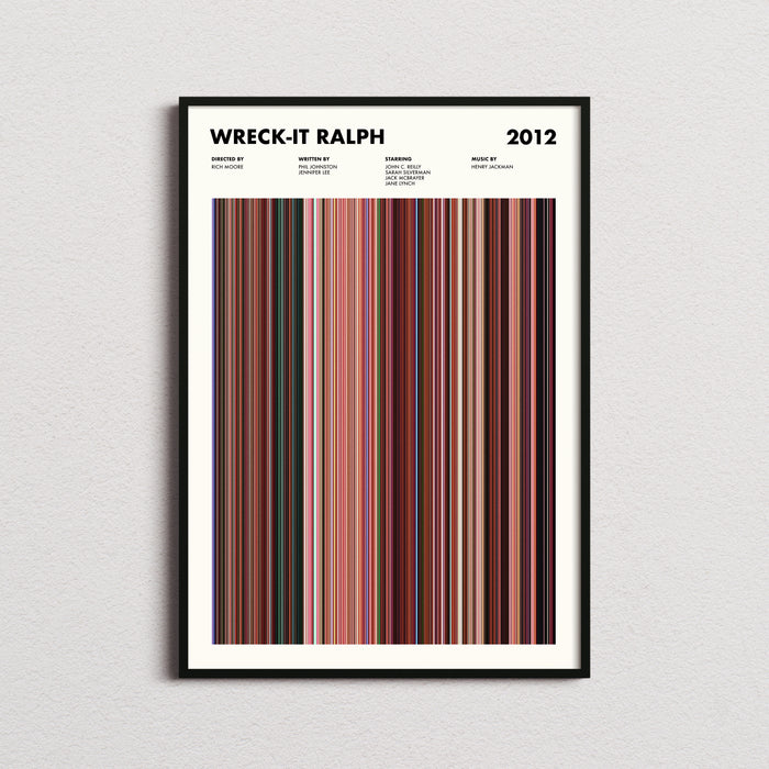 Wreck It Ralph Movie Barcode Poster
