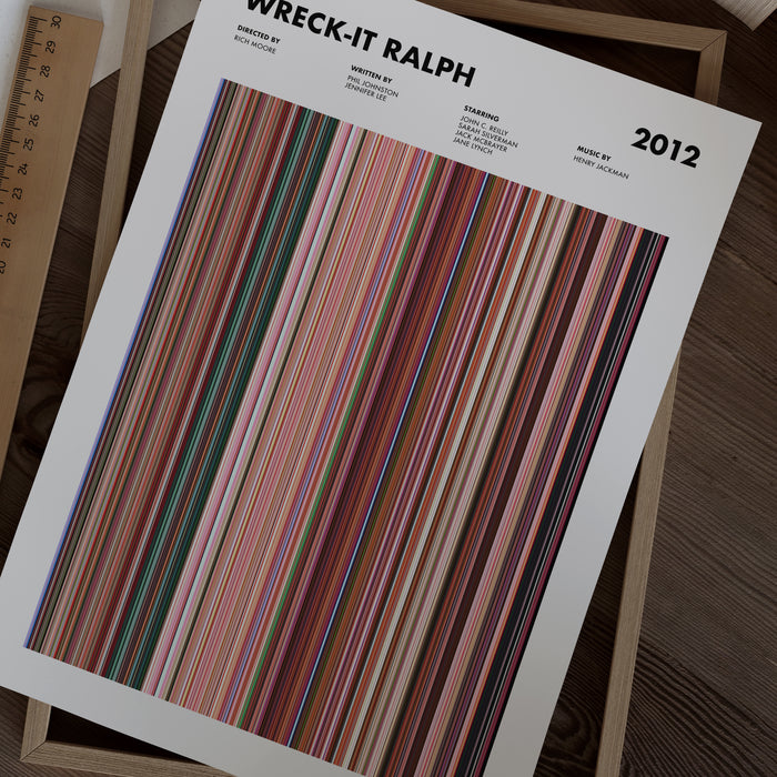 Wreck It Ralph Movie Barcode Poster