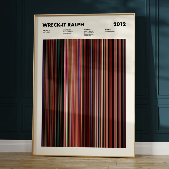 Wreck It Ralph Movie Barcode Poster